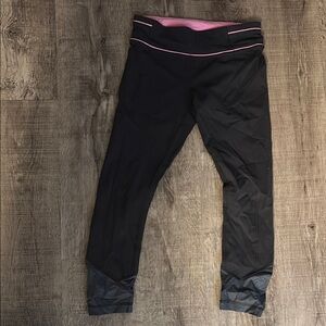 Lululemon Black and Pink Athletic Leggings